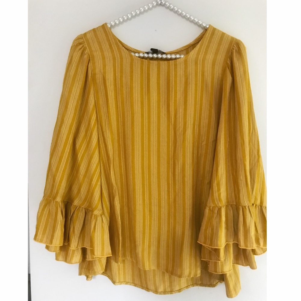 •Anthropology• DREW Bell Sleeve Fall Shirt NWOT